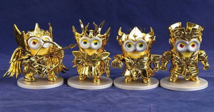 Los Minions se convierten en Caballeros del Zodiaco con estas figuras Los Minions se convierten en Caballeros del Zodiaco con estas figuras