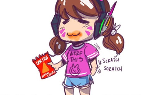 Overwatch: Los fans están dibujando a D.Va como un gremlin come-doritos y tiene explicación Overwatch: Los fans están dibujando a D.Va como un gremlin come-doritos y tiene explicación