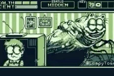 Así sería el terrorífico videojuego de Garfield en Game Boy