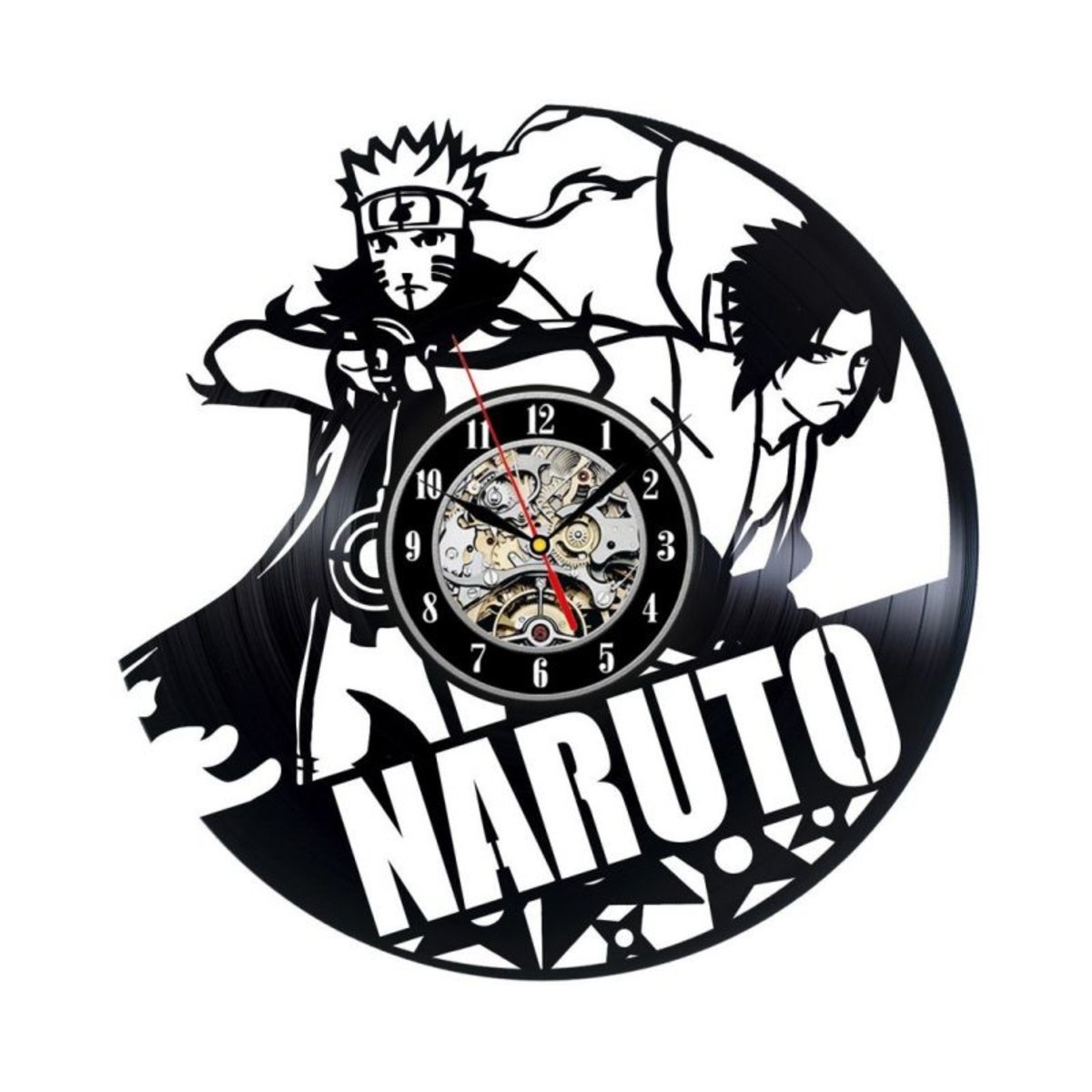 Reloj de pared de Naruto con detalle