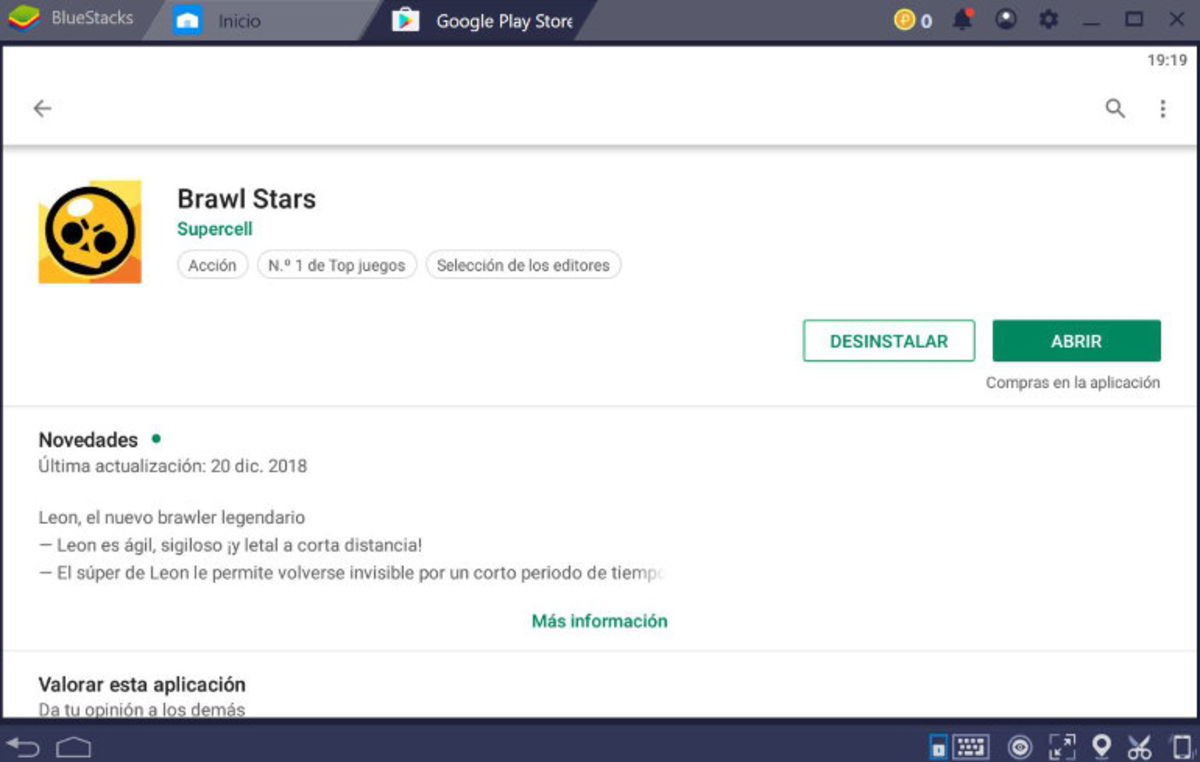 Google Play Store corriendo en BlueStacks