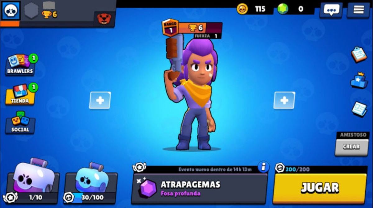 Brawl Stars permite crear partidas amistosas desde la pantalla principal