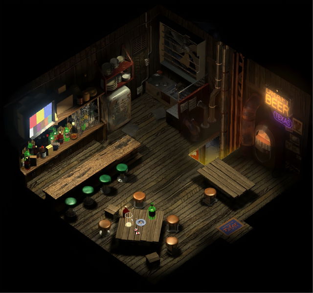 Fondo del bar en FF VII