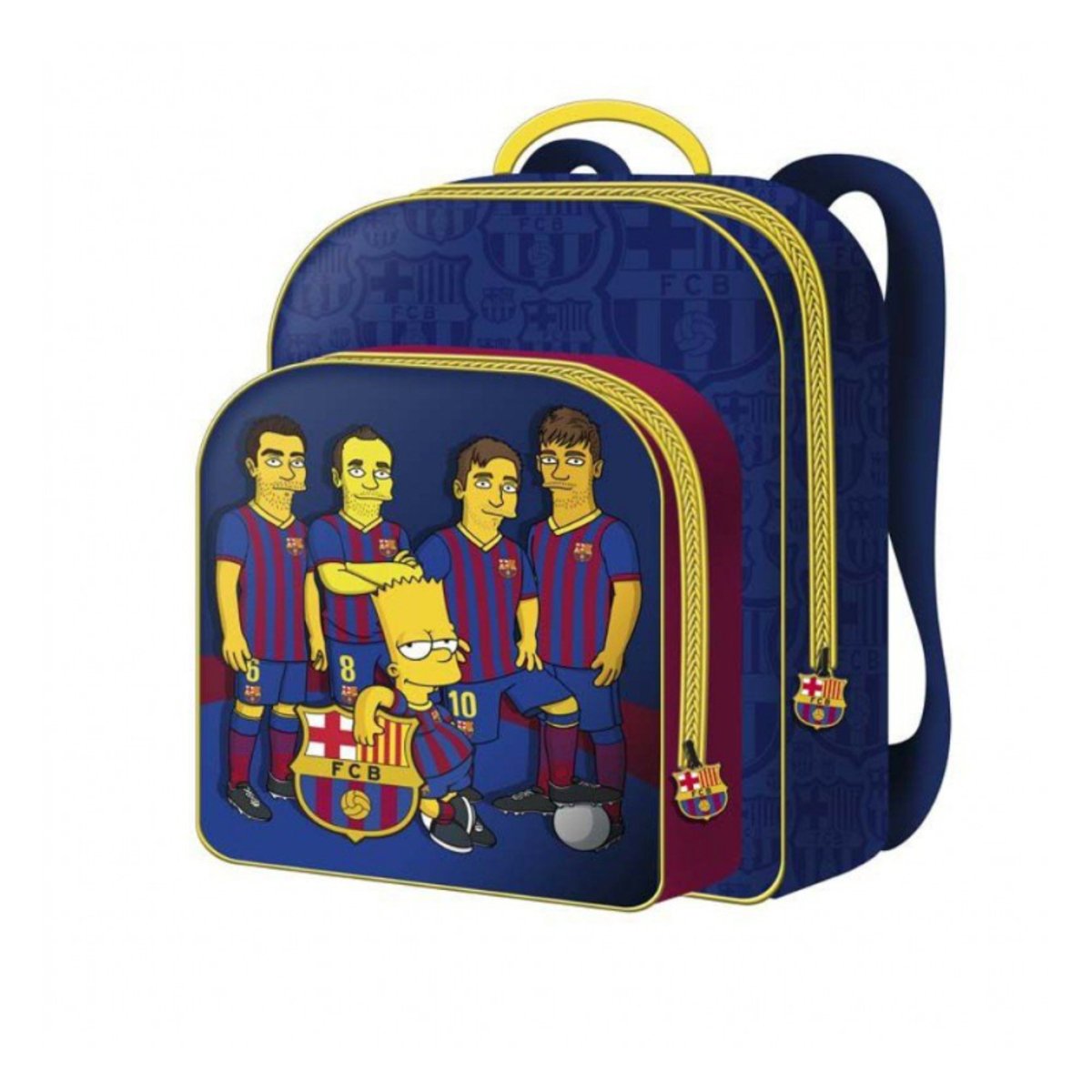Estupenda mochila de Los Simpsons y jugadores del FC Barcelona