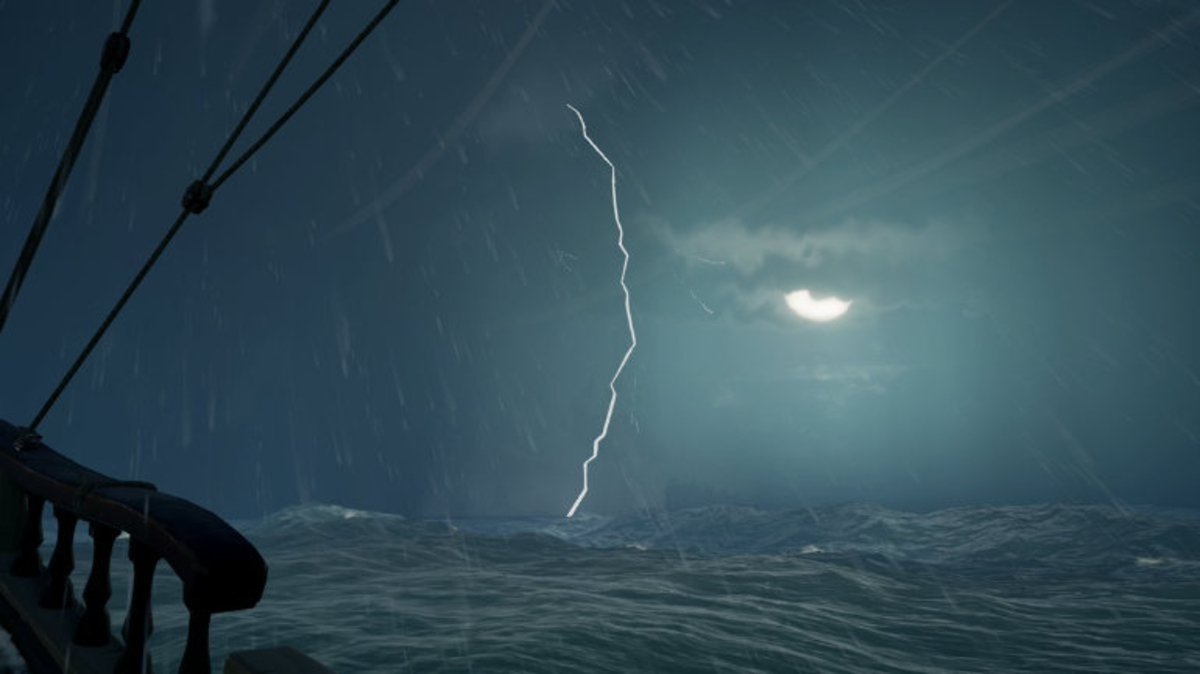 Una tormenta puede hundir nuestro barco en Sea of Thieves