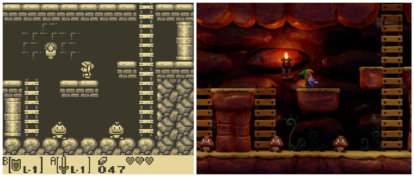 Imagen de una mazmorra de Link's Awakening