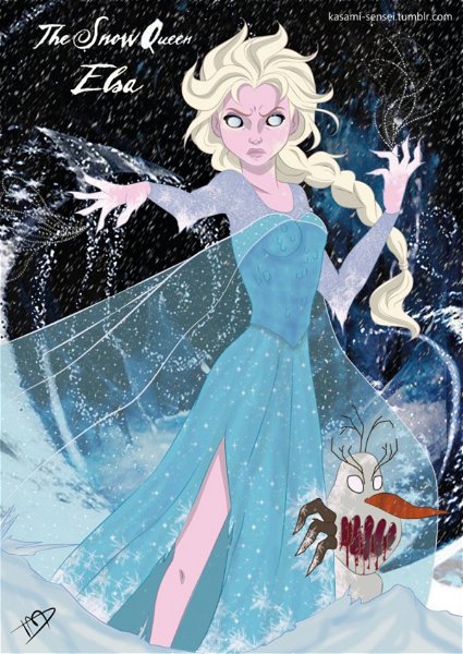 Princesa Elsa de Disney en su versión malvada