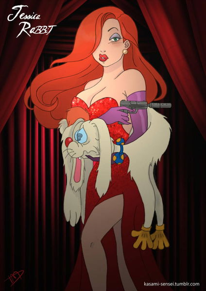 Princesa Jessica Rabbit de Disney en su versión malvada