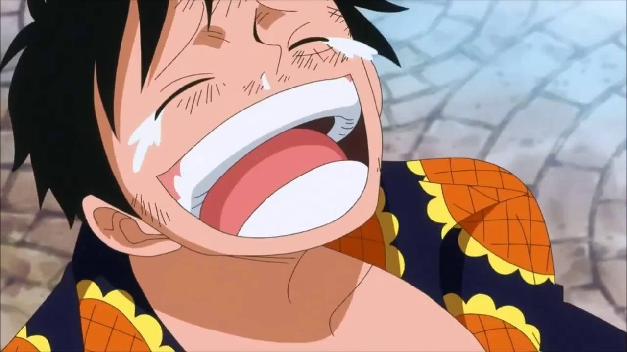 Luffy riendo en One Piece