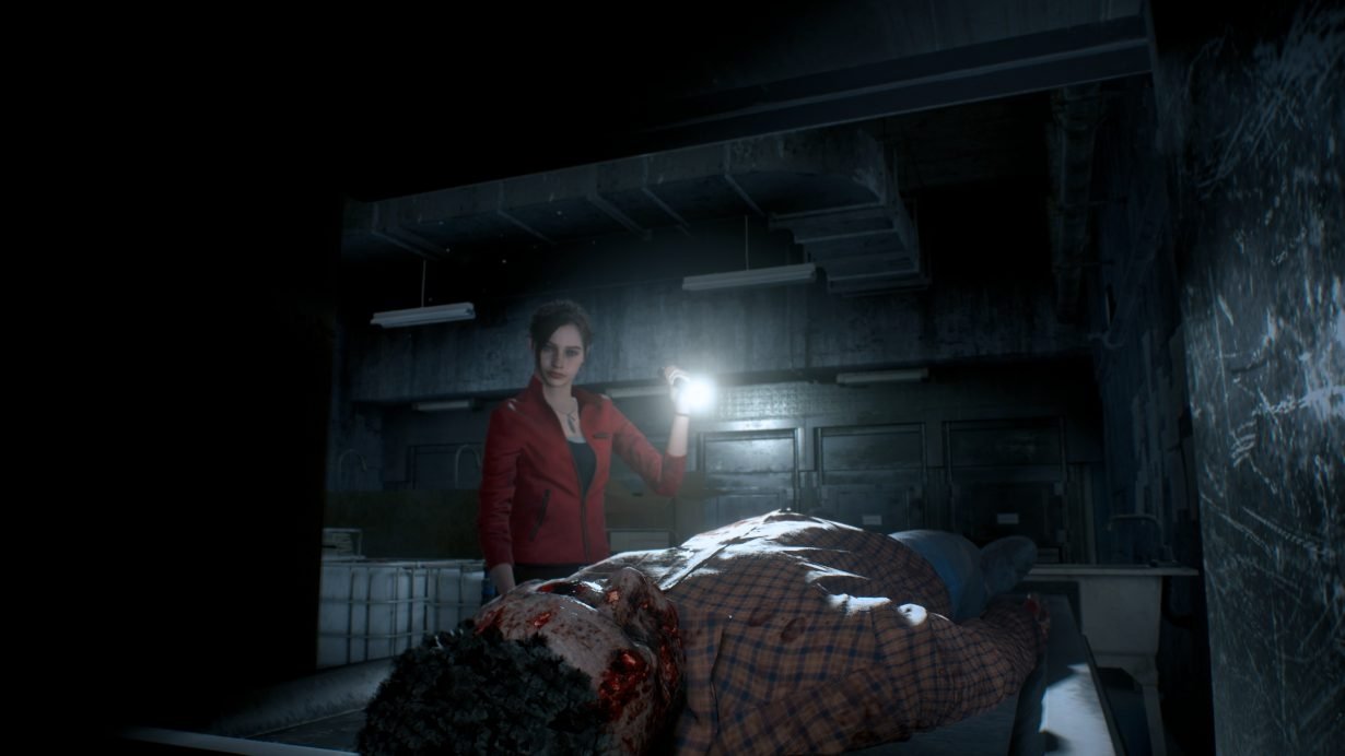 Zombie que parece muerto en Resident Evil 2 Remake