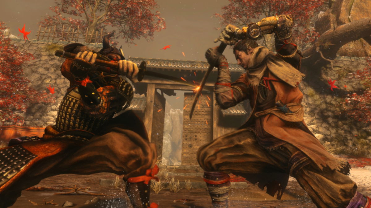 Lobo vs enemigo en Sekiro: Shadows Die Twice