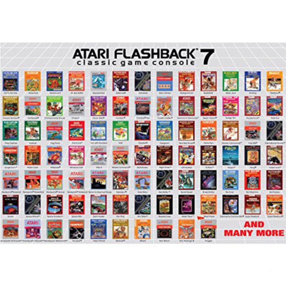 Estos son algunos de los juegos que incluye la consola Atari Flashback 7