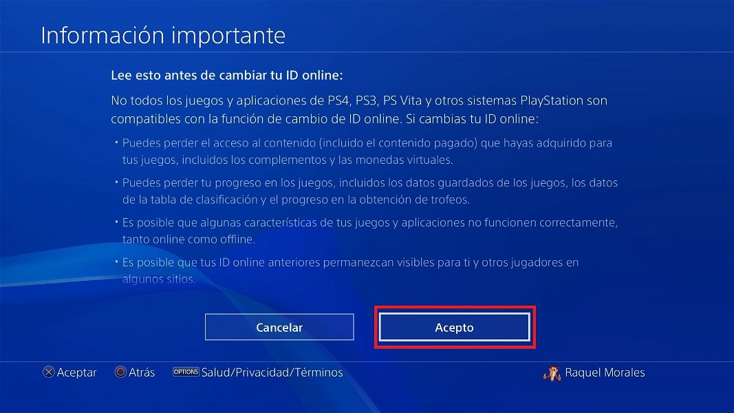 Cambiar ID PlayStation 4