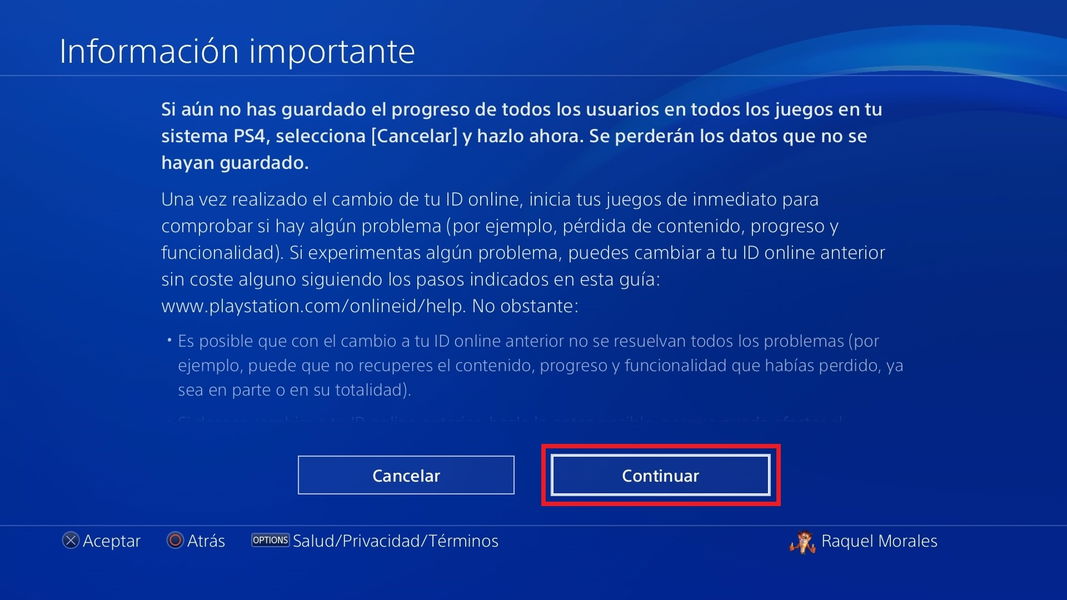 Cambiar ID PlayStation 4