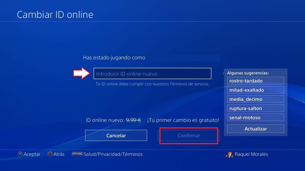 Cambiar ID PlayStation 4