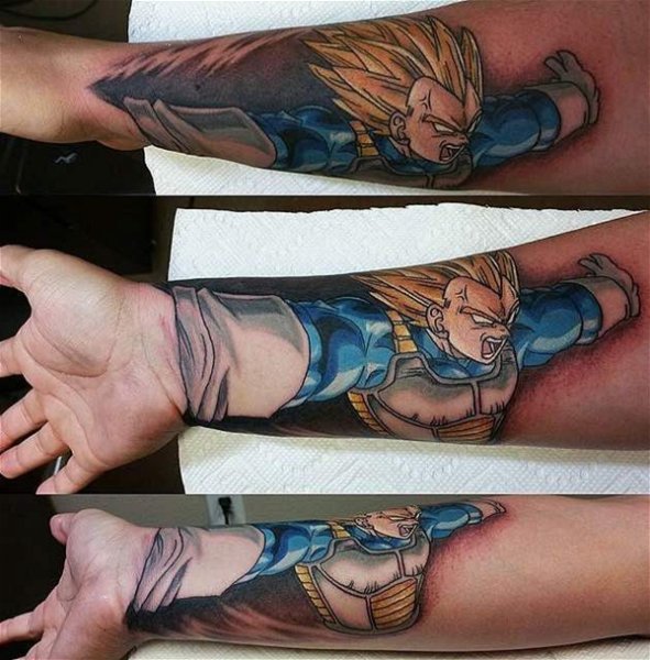 Tatuaje de Vegeta como Super Saiyan