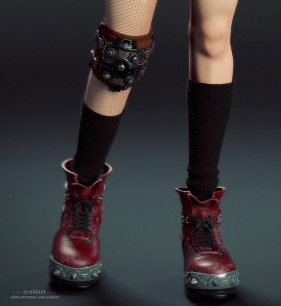 Tifa Fan FFVII Remake Piernas