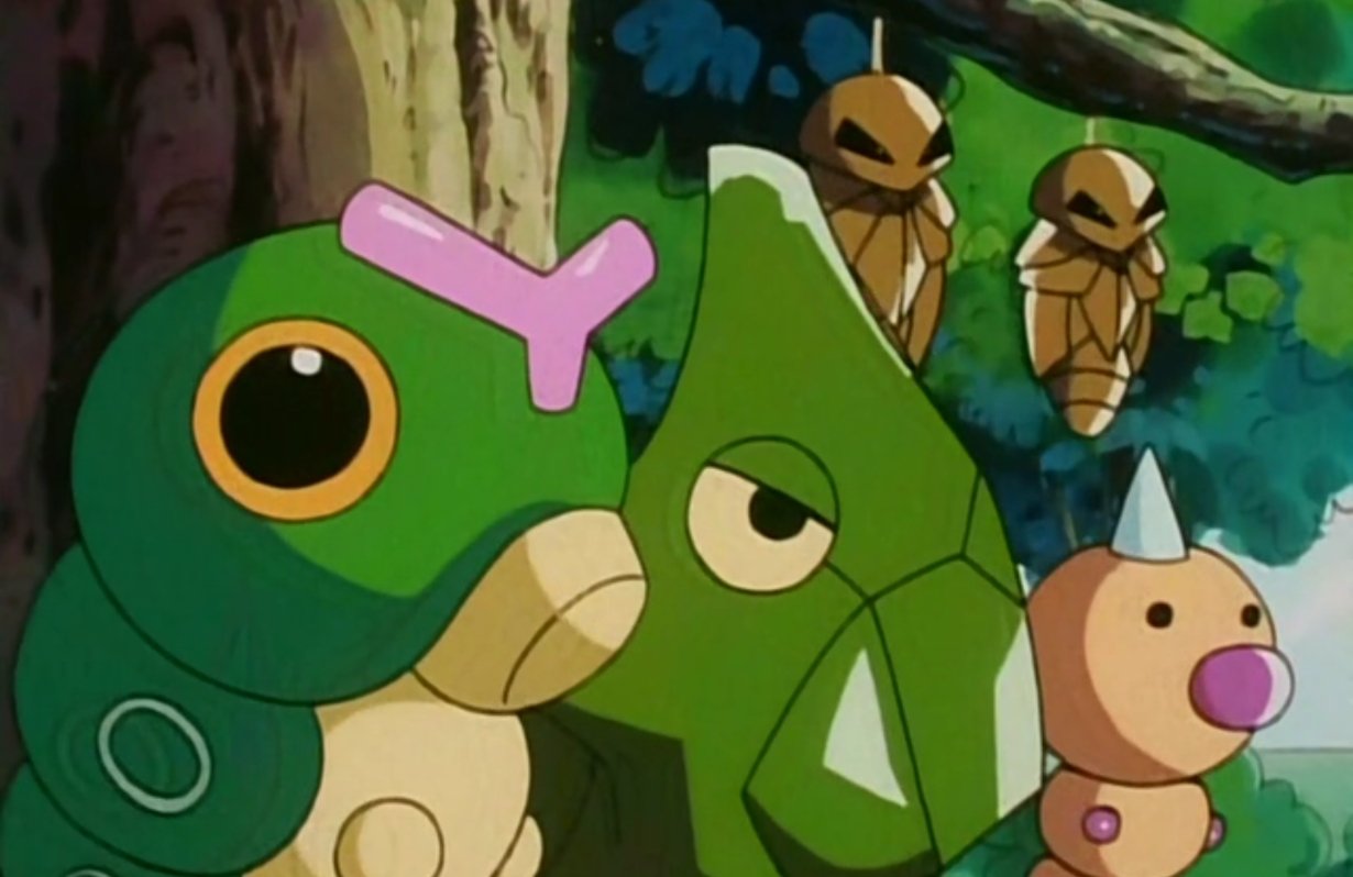 Metapod, Kakuna y otros Pokémon de su línea evolutiva