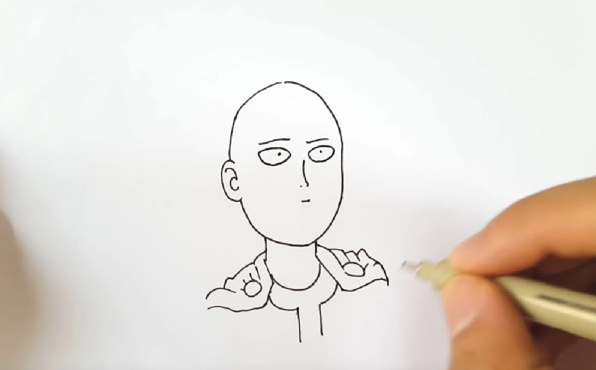 Cómo dibujar la cara de Saitama de One Punch Man de forma fácil y en 5
