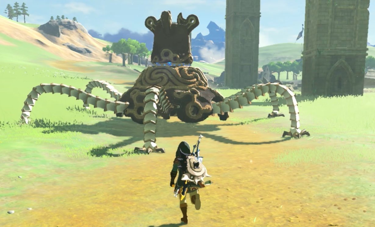 Captura de un guardián, uno de los enemigos que hay en Zelda Breath of the Wild