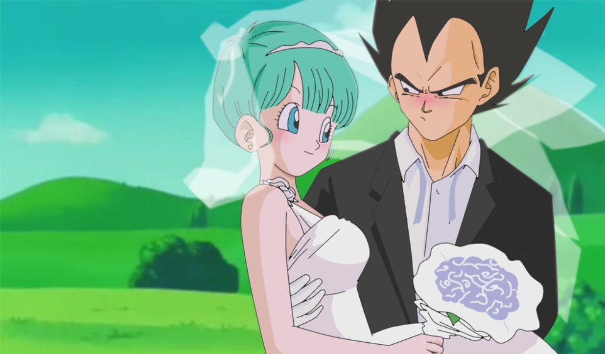 Vegeta y Bulma se casan en Dragon Ball