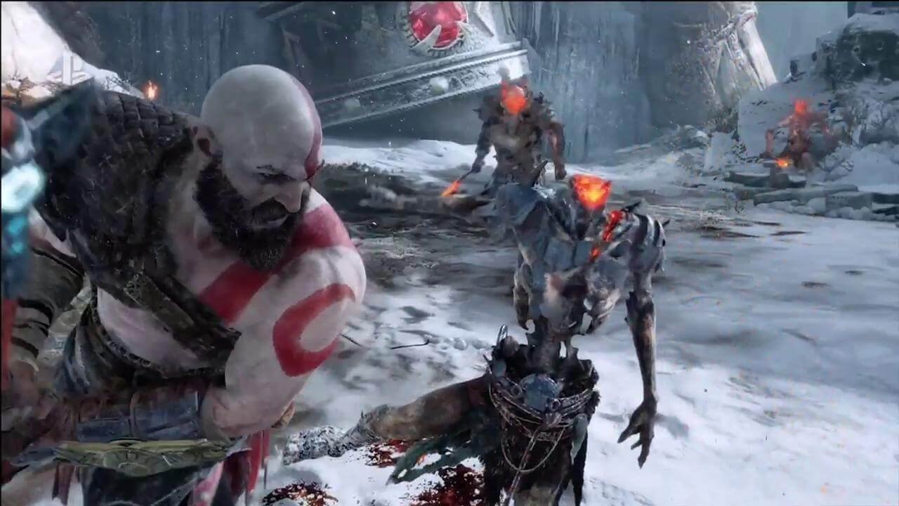 kratos combatiendo en god of war
