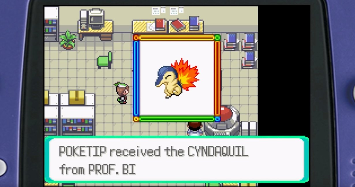 Recibes a Cyndaquil, Totodile o Chikorita por completar la Pokédex en Pokémon Esmeralda