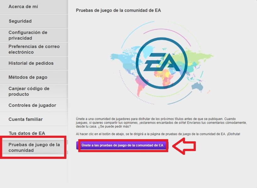 Comunidad playtesting EA