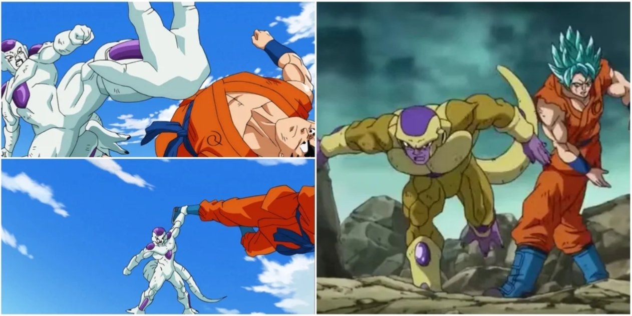 Goku lucha contra Golden Freezer