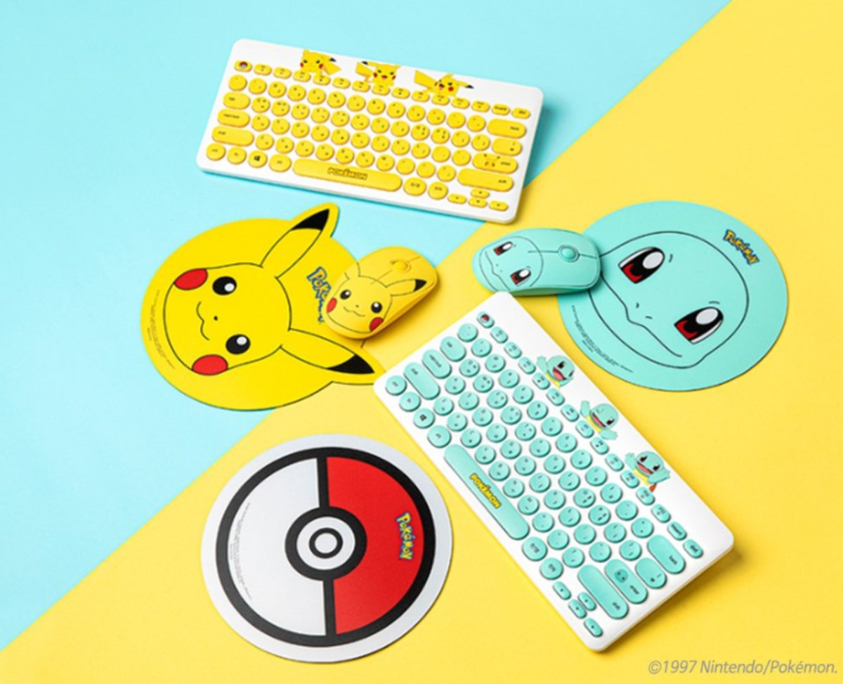 Pokémon ya tiene teclados y ratones de Pikachu y Squirtle