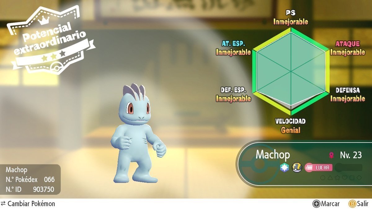 IV del Pokémon Machop
