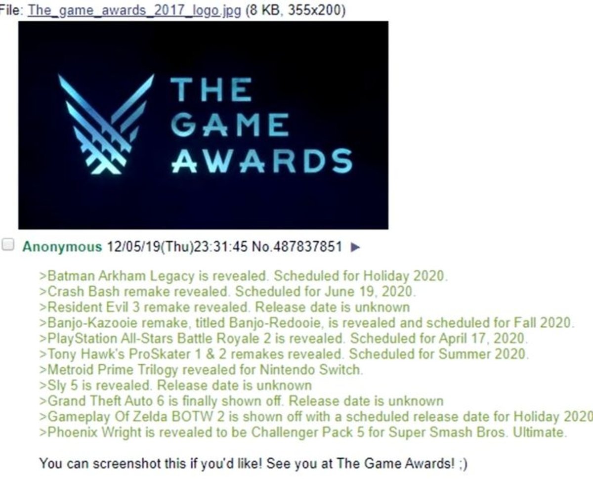 the game awards anuncios