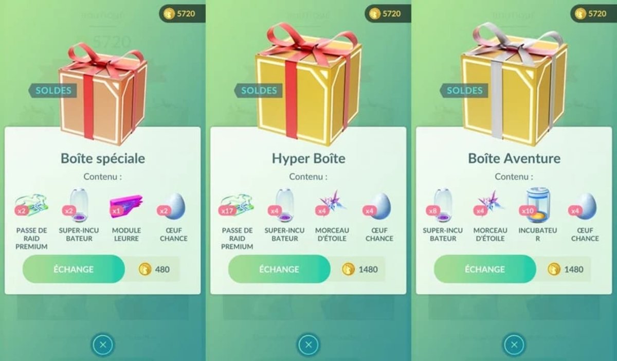 Pokémon Go añade tres cajas nuevas a su tienda