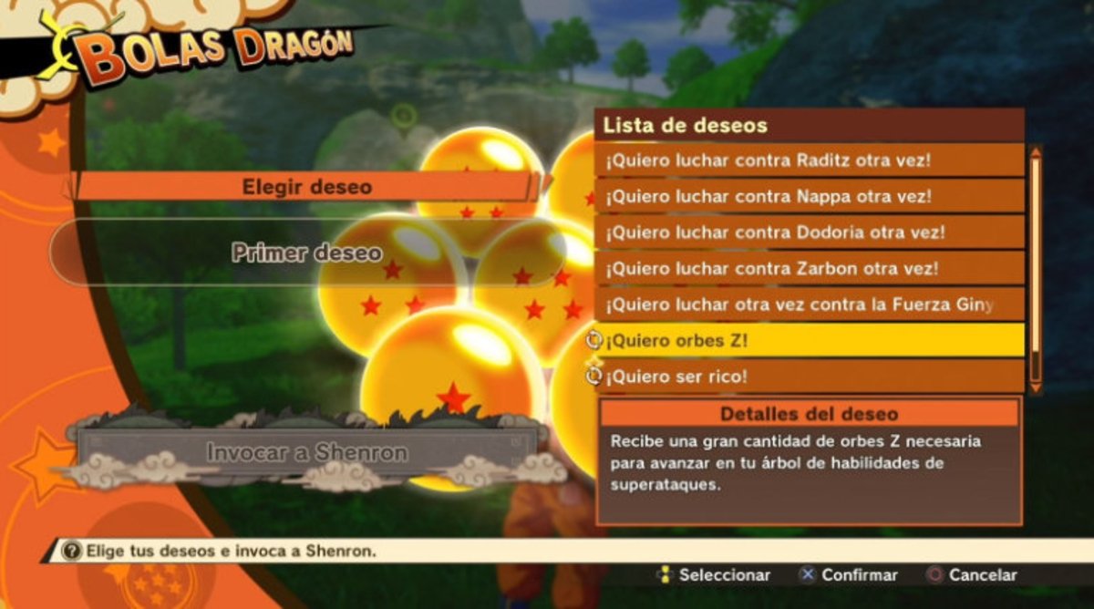 Dragon Ball Z: Kakarot - Lista de deseos disponibles