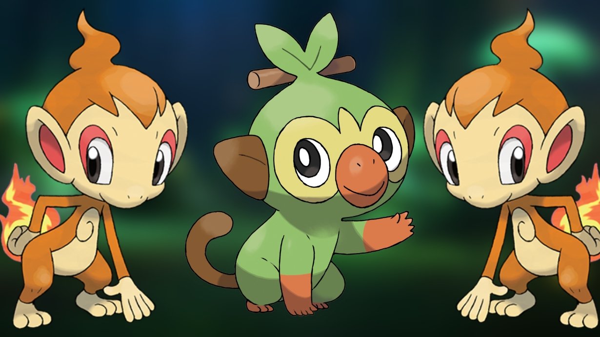 Grookey y Chimchar en Pokémon