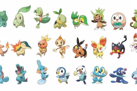 Los Pokémon iniciales y sus evoluciones de cada Generación, juntas en un original cuadro minimalista