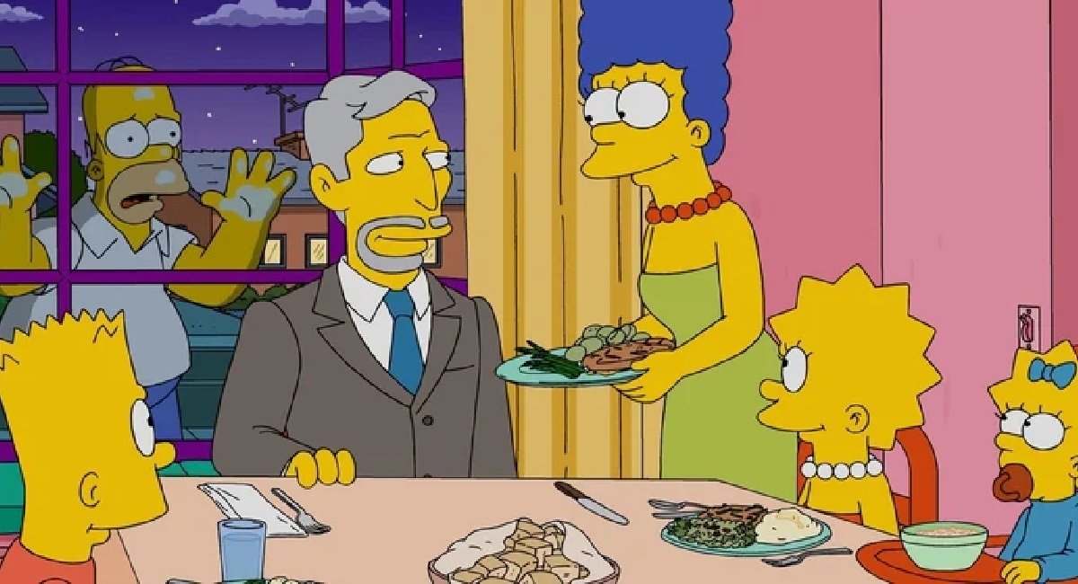 Familia Simpson comiendo