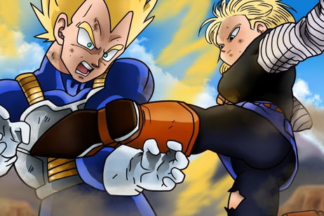 Un fan de Dragon Ball acaba de descubrir un curioso (y doloroso) dato relativo a Vegeta y a Androide 18