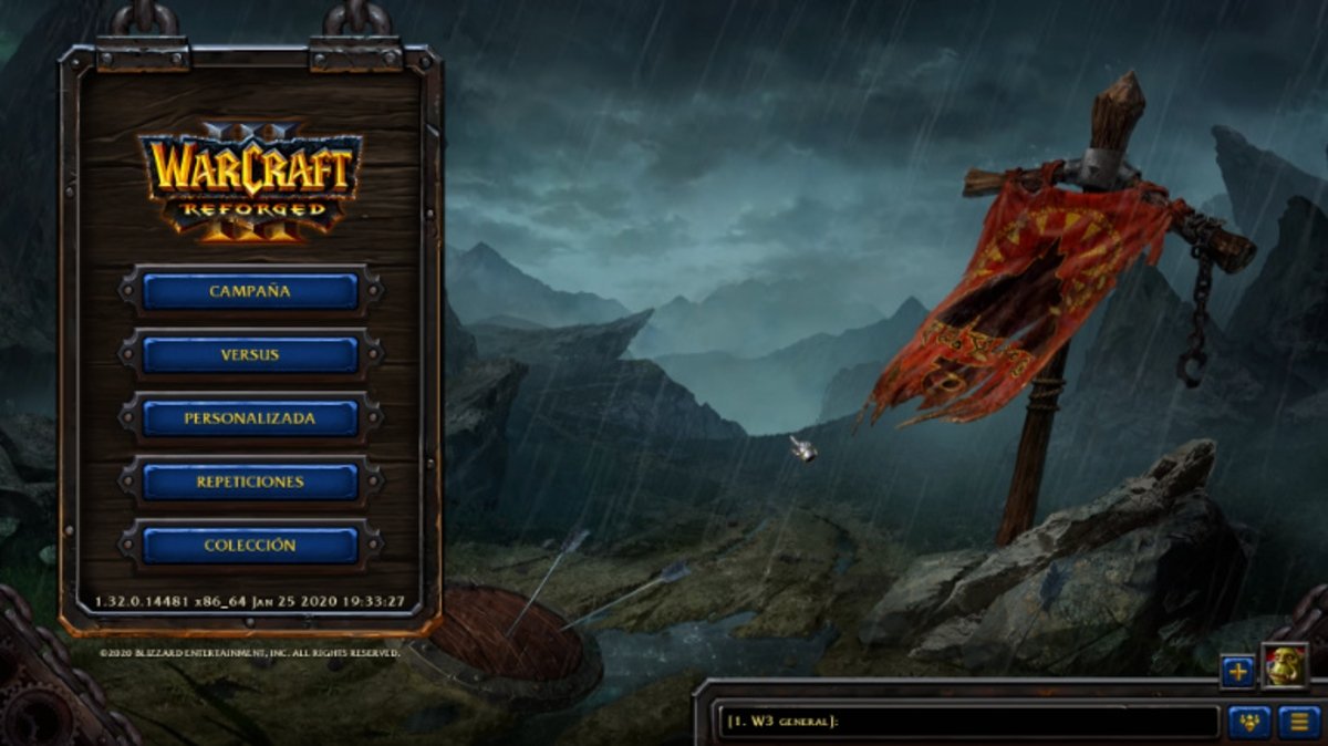 Warcraft III: Reforged - Menú principal