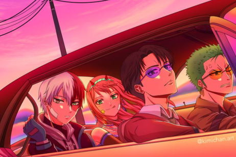 Zoro, conductor a la fuga en un genial crossover con otros tres anime Zoro, conductor a la fuga en un genial crossover con otros tres anime