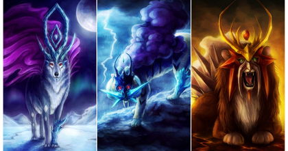 Entei, Suicune y Raikou al estilo de Galar en un espectacular arte Pokémon Entei, Suicune y Raikou al estilo de Galar en un espectacular arte Pokémon