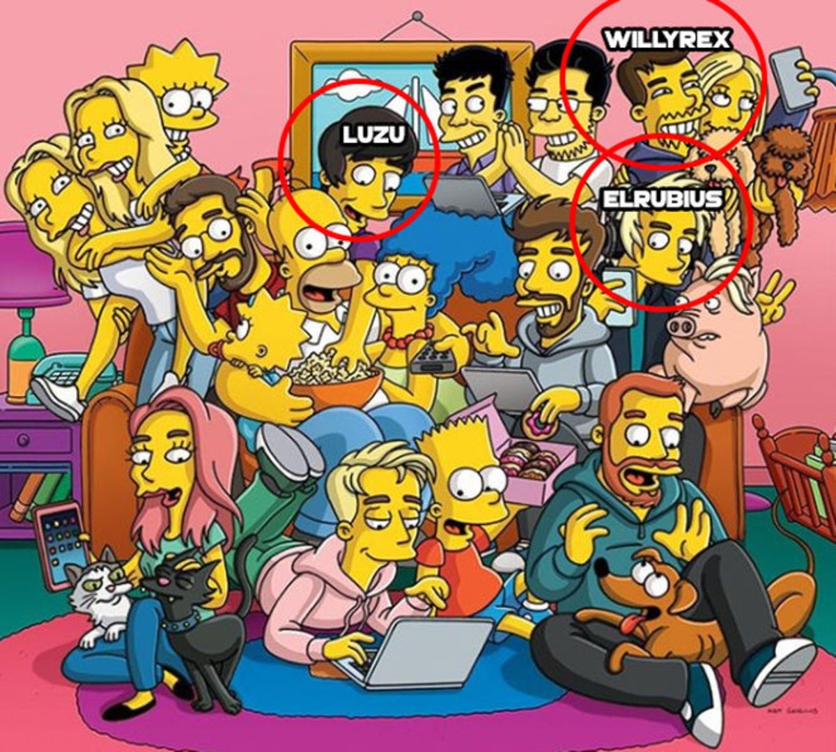 Youtubers en Los Simpson