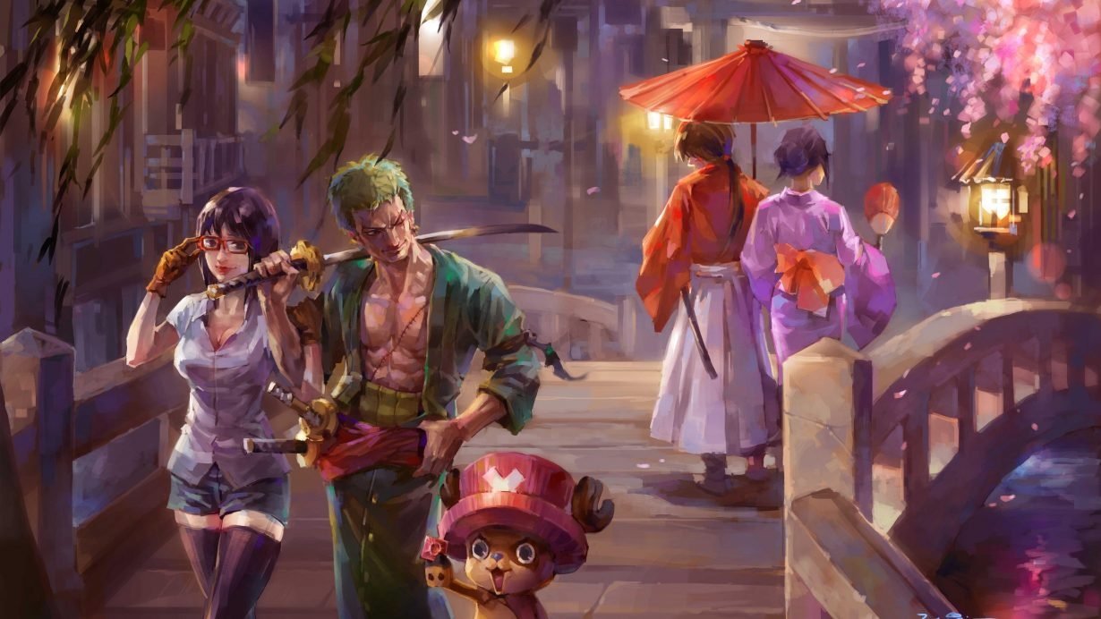 Fondo de Zoro y Robin de One Piece