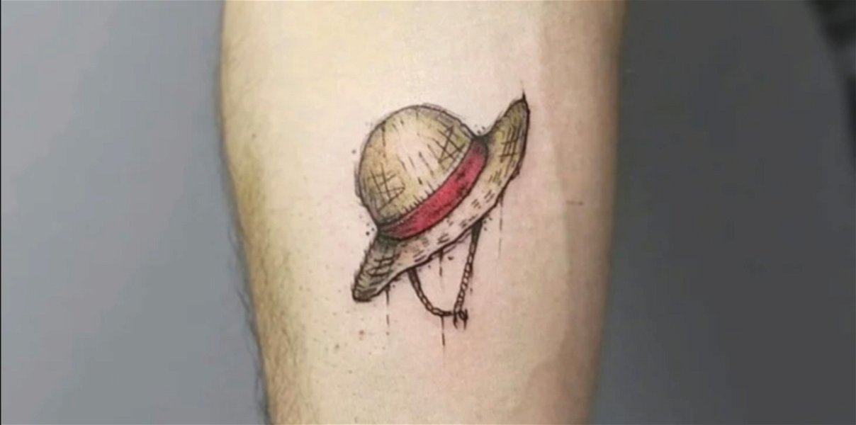 Tatuaje de One Piece: sombrero de paja