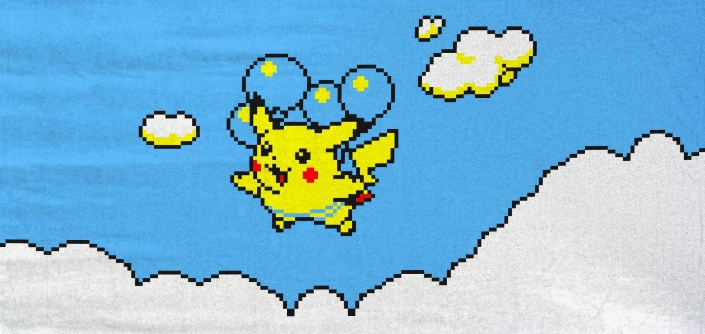 Pikachu volador en Pokémon Amarillo