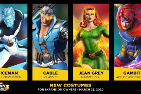 Iceman, Cable, Jean Grey y Gambito tendrán nuevos atuendos en Marvel Ultimate Alliance 3