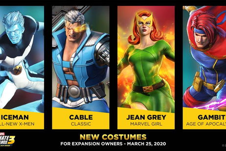 Iceman, Cable, Jean Grey y Gambito tendrán nuevos atuendos en Marvel Ultimate Alliance 3 Iceman, Cable, Jean Grey y Gambito tendrán nuevos atuendos en Marvel Ultimate Alliance 3