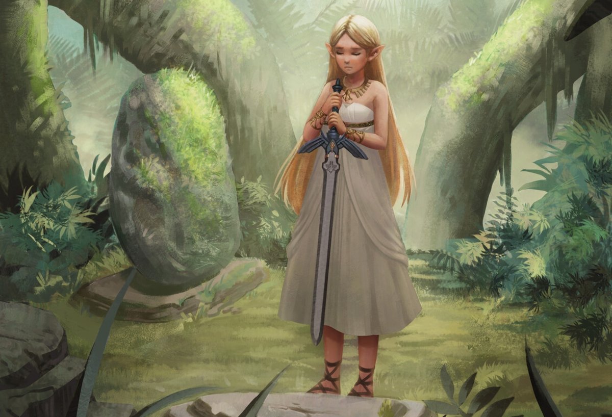 Princesa Zelda con la Espada Maestra