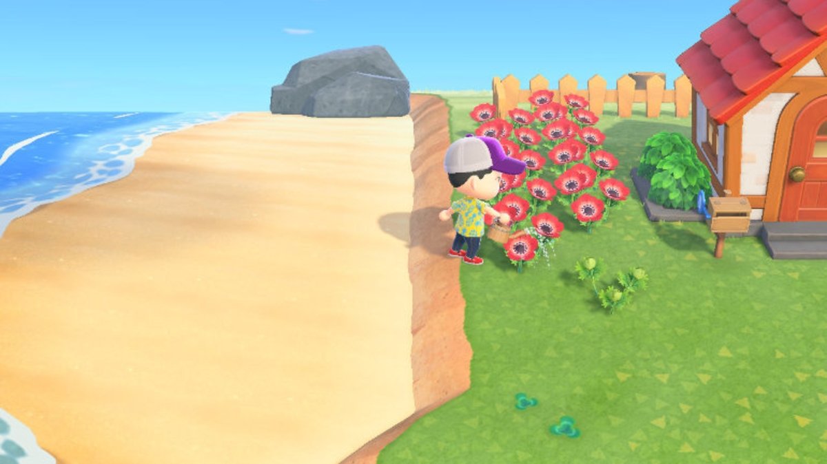 Una de las muchas actividades en Animal Crossing: New Horizons consiste en regar las plantas