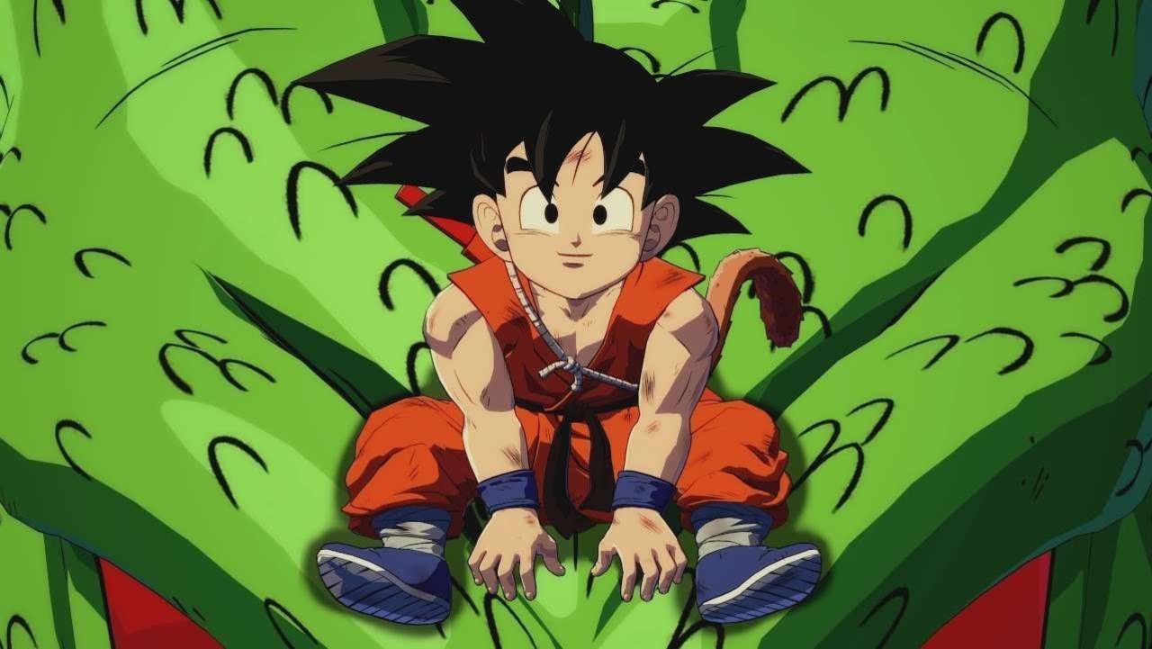 Goku de niño con Shenron